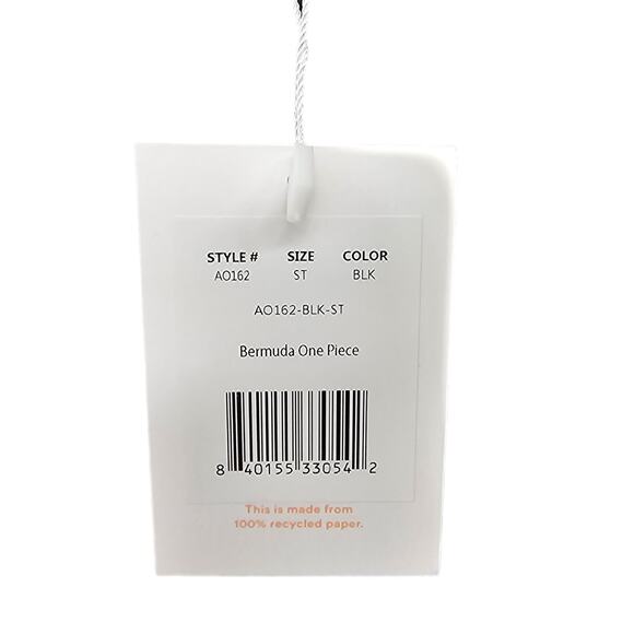 Andie Swim Womans size S/Tall Bermuda One Piece Swimsuit in Black Demi Cup NEW - Picture 5 of 8